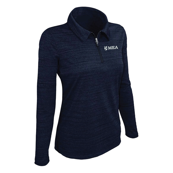 Ladies 1/4 Zip Long Sleeve Polo